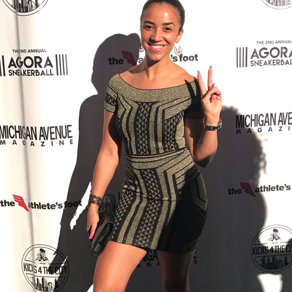 BCBG Black Bodycon/ Bandage Dress
